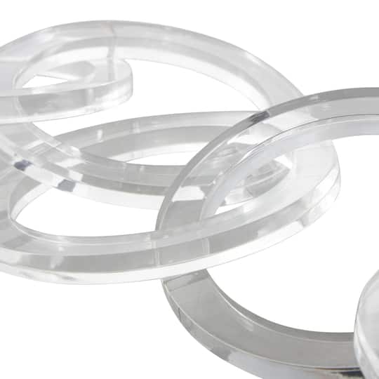 21" Clear Acrylic Plastic Chain Circular Link Sculpture